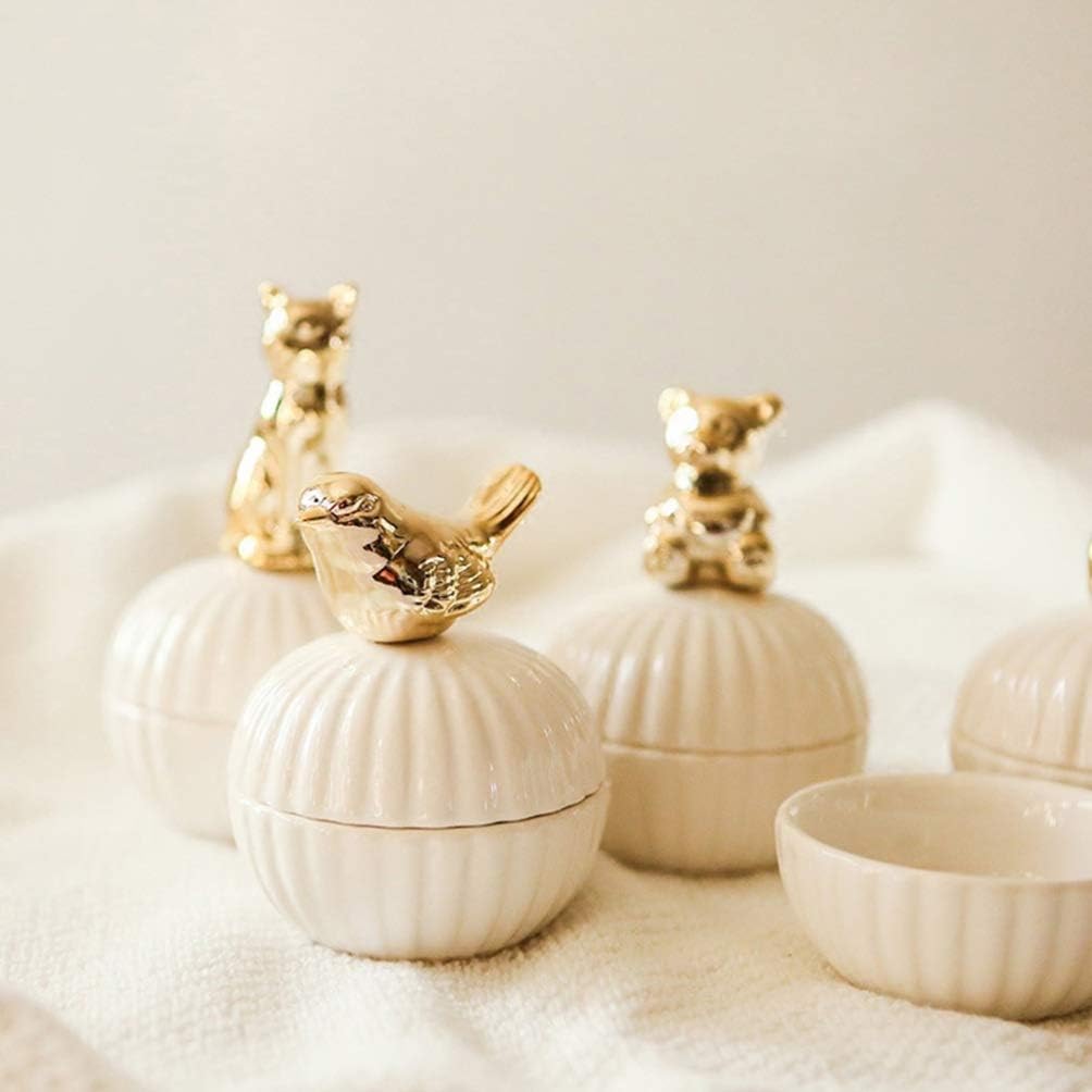 Animal Figurine Storage Jar