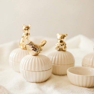 Animal Figurine Storage Jar