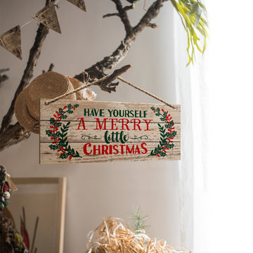 Christmas Greeting Wooden Sign