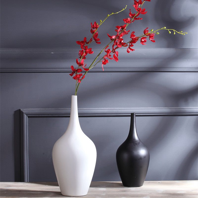 Ceramic White Tall Flower Vase