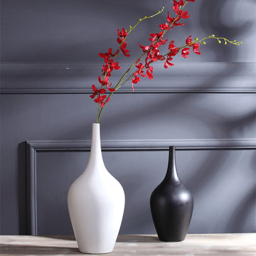 Ceramic White Tall Flower Vase