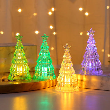Christmas Tree Crystal Lamp